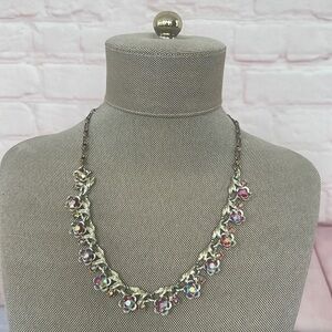 Vintage STAR AURORA BOREALIS NECKLACE 16”